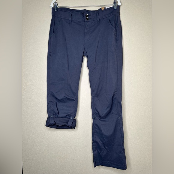 prAna Pants Halle Straight Hiking Pockets Coal Gray Size 8 Short 30” NWT - Picture 3 of 16